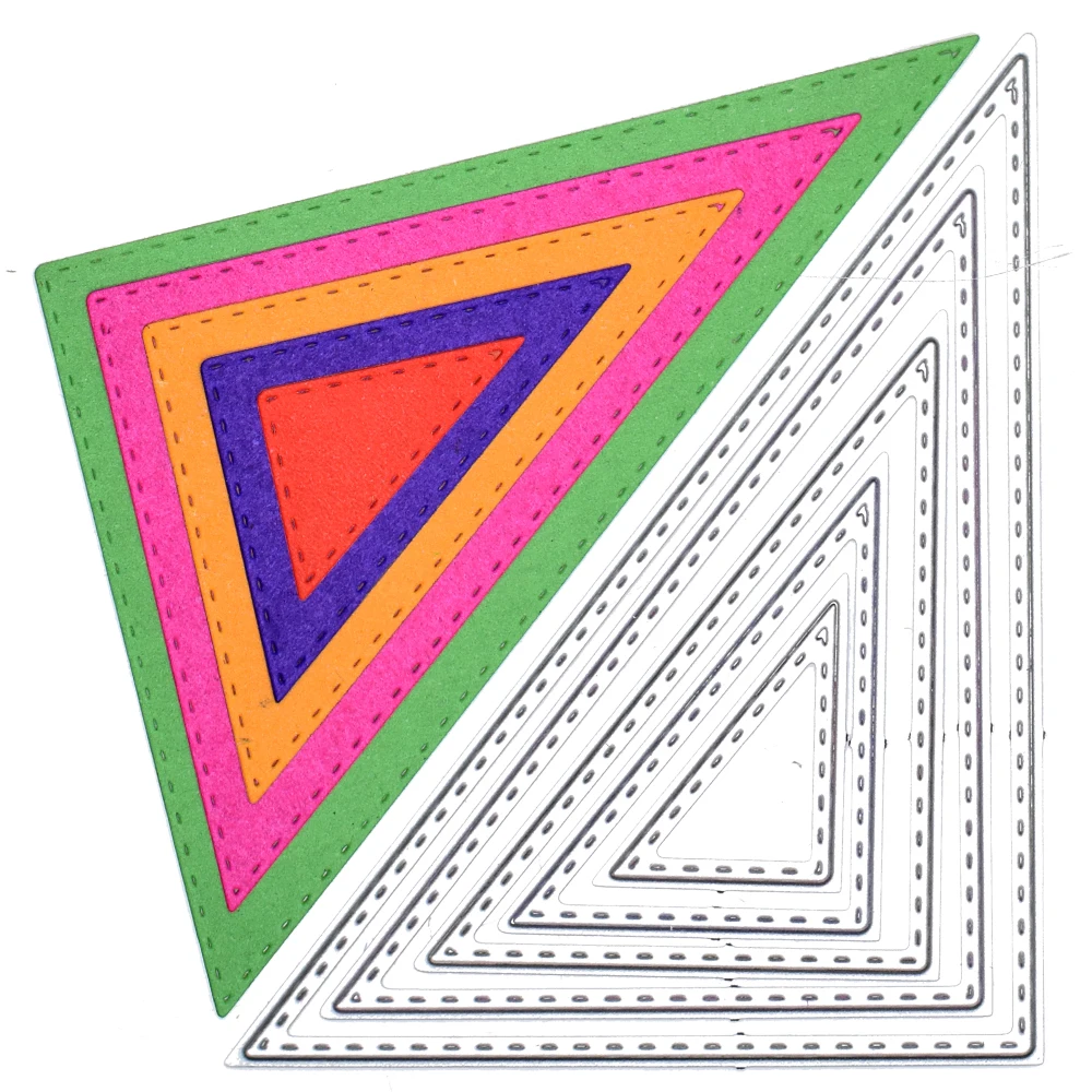 

Triangle Geometry Metal Dies Cutting For Scrapbooking Die Cut Paper Gift Box Card Diy Die Cutter New