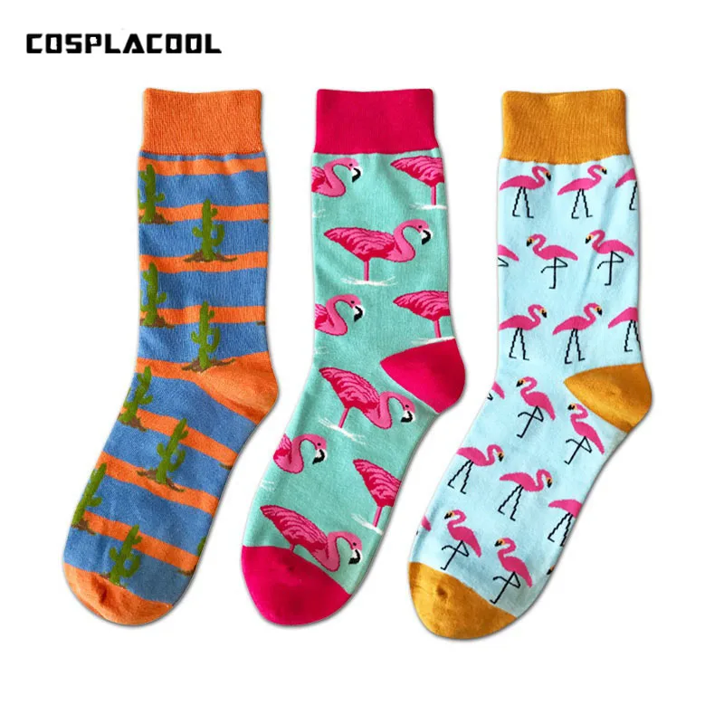 

[COSPLACOOL]Creative Happy Socks Men Cotton Colorful Wedding Socks Funny Animal Printed Men Business Gift Socks For Unisex Sokke