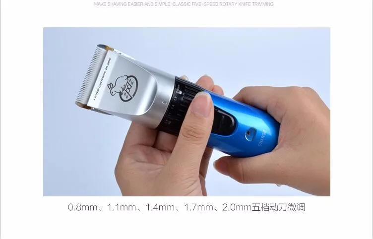 New Professional Cat Dog Hair Trimmer Rechargeable 35W Electric Grooming Pet Clippers Animals Shaver Haircut Machine AC110-240V (14)