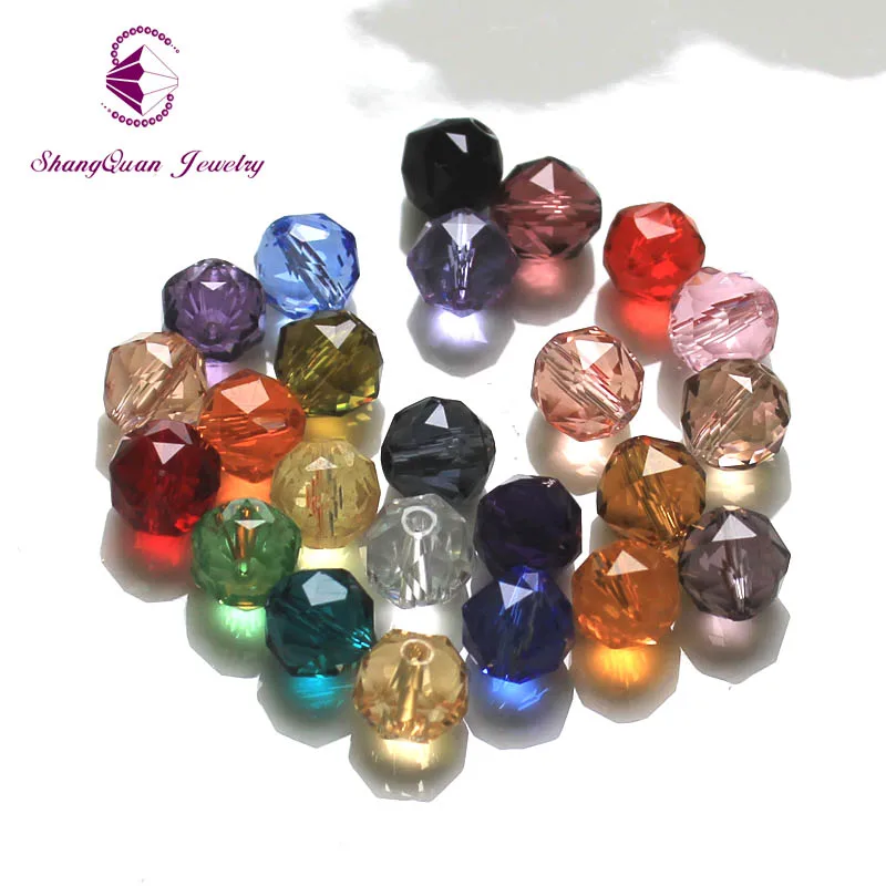 

TOP AAA 8mm 100pcs Mixed color charm Beads Round Spacer cutting Beads For Jewelry making SQ3A178