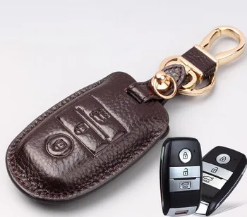 

Genuine Leather Car Key Case Holder Wallet For Kia K3 K4 K5 Replacement Key Holder