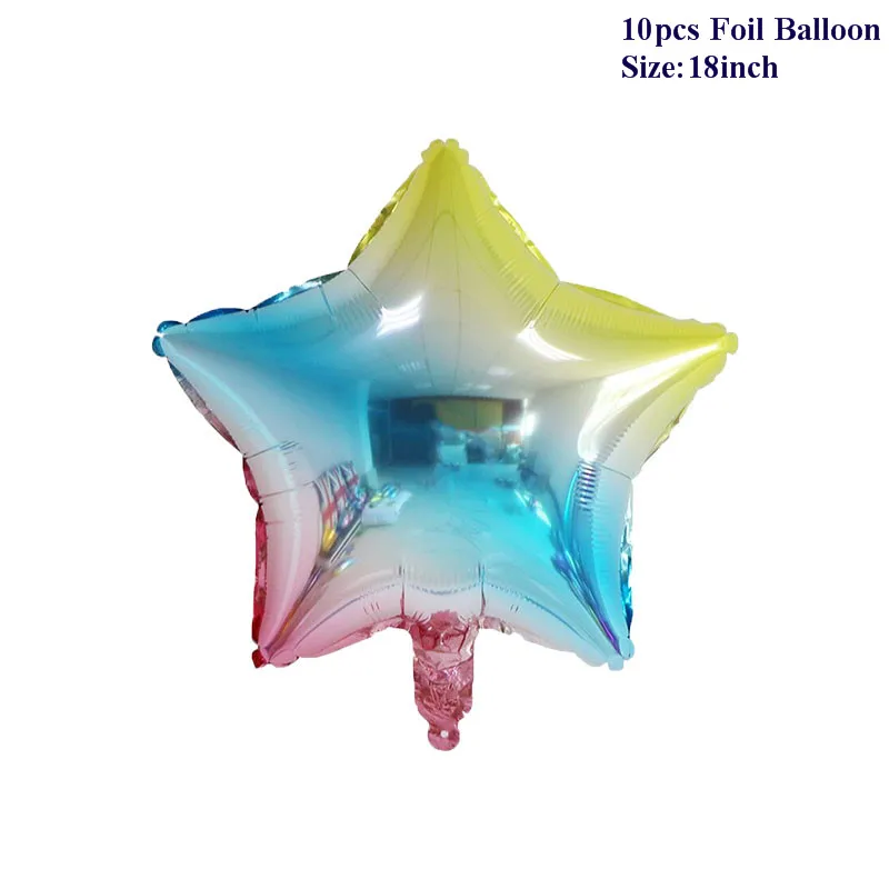 40-дюймовый светодиод будет счастливое детство: День рождения воздушный шар из фольги Градиент Радуга номер баллоны с надписью «LOVE» балон гелий, следа воздушный шар свадебное воздушный шар - Цвет: Gradient Star