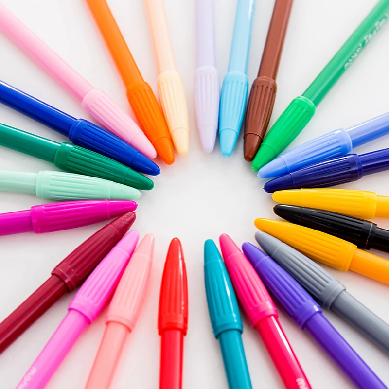 Цветной воды ручка канцелярские волокна крюк ручка студент маркер офиса граффити ручной росписью мульти-Цвет дополнительно плавное