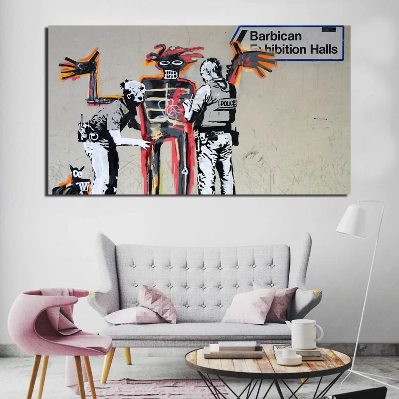 

Brainwash Street Art Canvas Prints Banksy Picture Modular Paintings For Living Room Poster On The Wall Home Decor