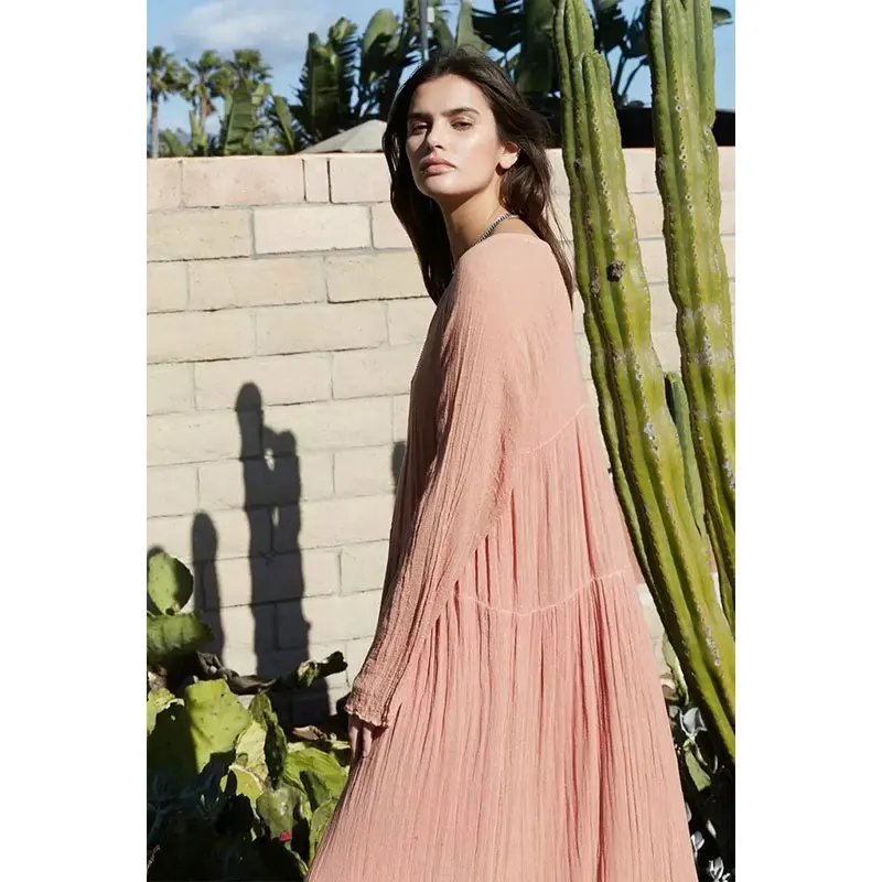 JSMY 2019 New Summer Maxi dress Fashion Women Retro Bohemian Style Beach Dress
