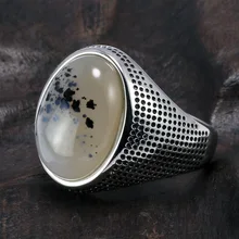 Подлинные Твердые 925 пробы серебряные кольца крутые минималистичные парные кольца с камнями натурального цвета для женщин мужские турецкие ювелирные изделия