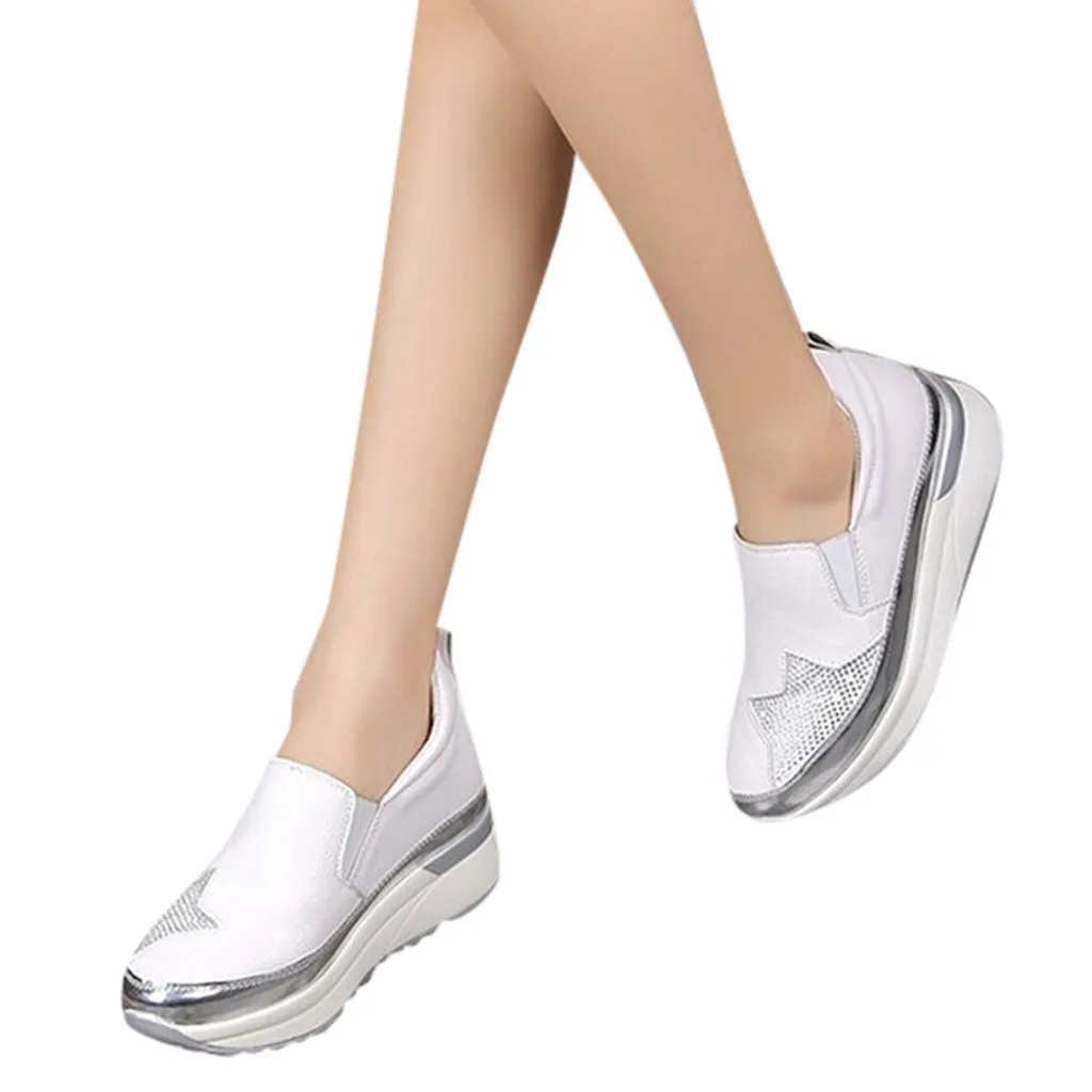 Женские кроссовки; дышащая Спортивная обувь на танкетке для бега; женская повседневная обувь; коллекция года; женская обувь на платформе; zapatos de mujer;# G8