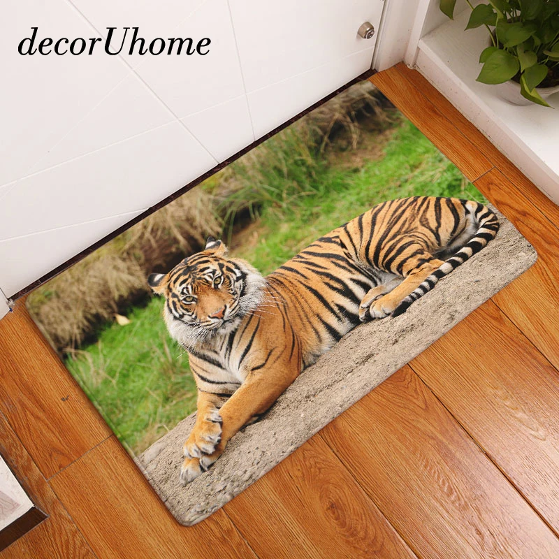 decorUhome Wholesale Anti Slip Floor Mat Waterproof Animals Tiger Carpets Bedroom Rugs