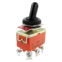 BOFO New 15A/250VAC on/off/on 3 Position DPDT Toggle Switch with Waterproof Boot BOFO New 15A/250VAC on/off/on 3 Position DPDT Toggle Switch with Waterproof Boot
