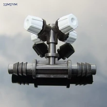 2pcs/set  Inner Dia 8mm Mist Sprinkler Four Export Greenhouse Cooling Humidifier Garden Irrigation Grey Cross Atomizing Nozzle