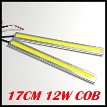 Высокая Мощность 12 В Переход 12 Вт COB автомобилей DRL COB Водонепроницаемый Бампер Декоративные Стикеры leddaytime Бег свет