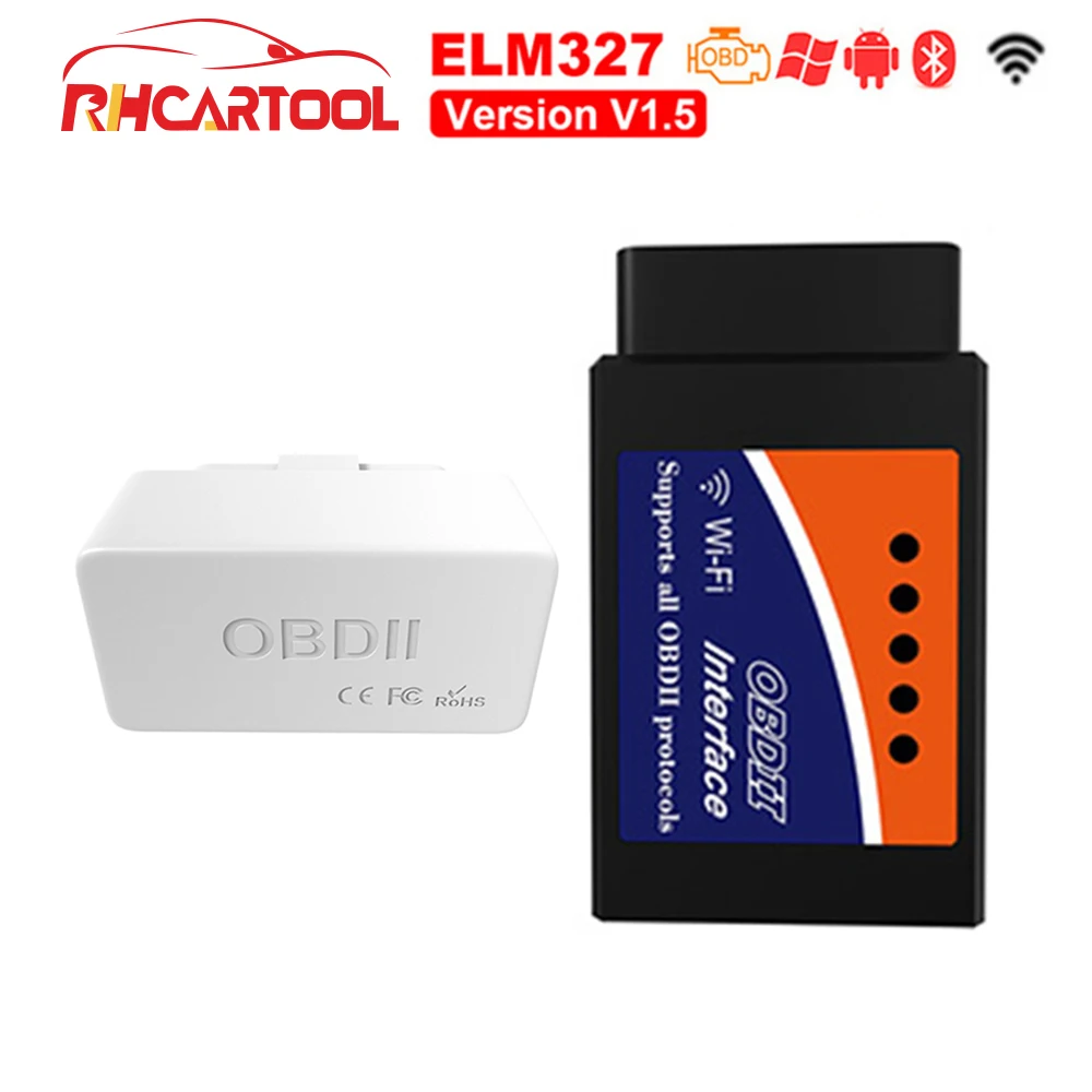 OBD2 диагностический инструмент ELM 327 V1.5 wifi Bluetooth 2,0 Vgate Scan OBD2/OBDII ELM327 V 1,5 сканер кода BT 16pin android адаптер