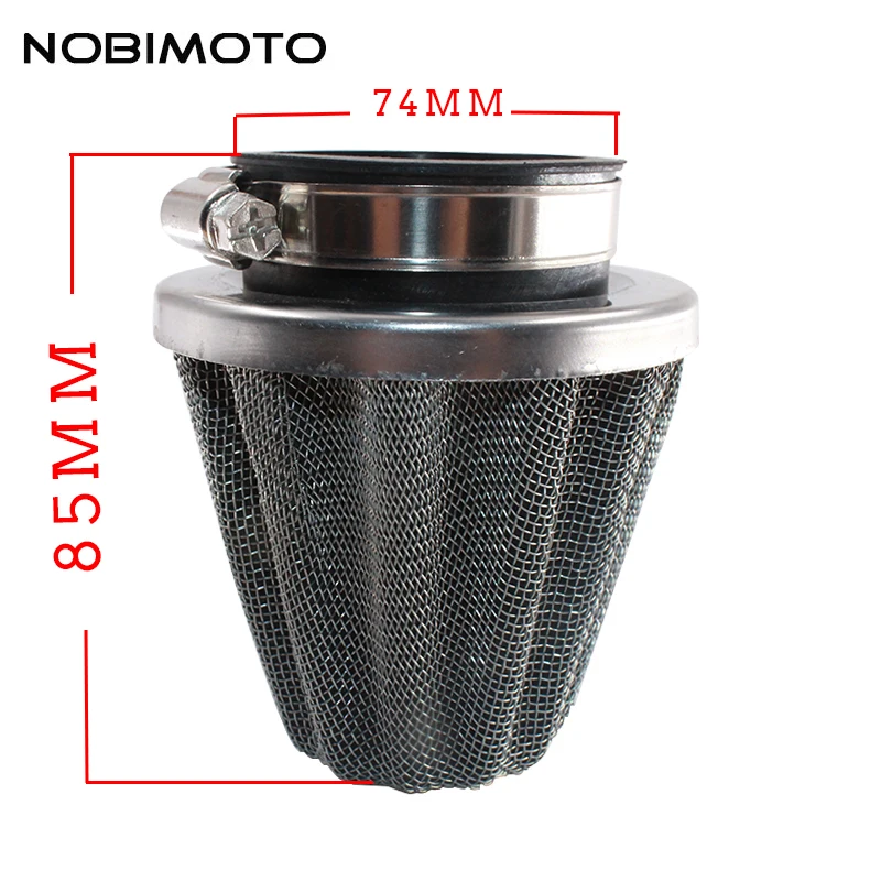 NOBIMOTO воздушный фильтр Грибная головка 35 38 42 45 48-52 58 мм Очиститель мотоцикла для Honda Kawasaki Yamaha скутер KL-005