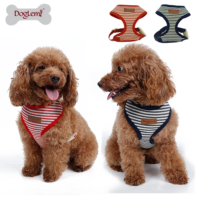 DogLemi Soft Cotton Pet Dog Harness Adjustable Dog Clothing Small Pet