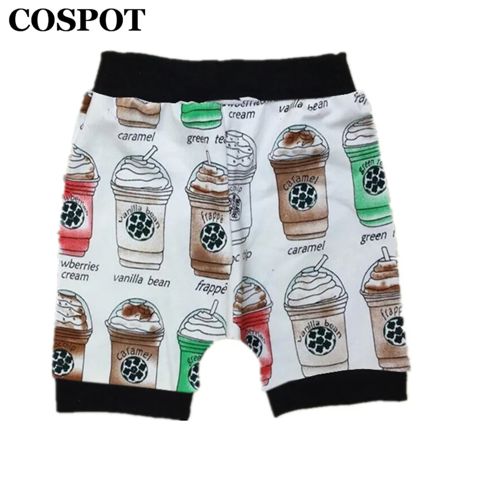 

COSPOT Baby Girls Boys Summer Shorts Girl's Boy's Cotton Short Pants Kids Coffee Cups Print Shorts 2-7Yrs 2019 New Arrival 20
