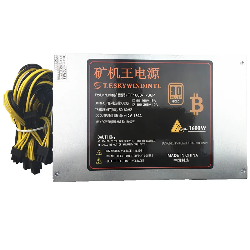 T.F.SKYWINDINTL 1600 Вт источник питания для майнинга блок Ant S7 A6 A7 S9 L3 + D3 APW3 Asic s9 PC BTC