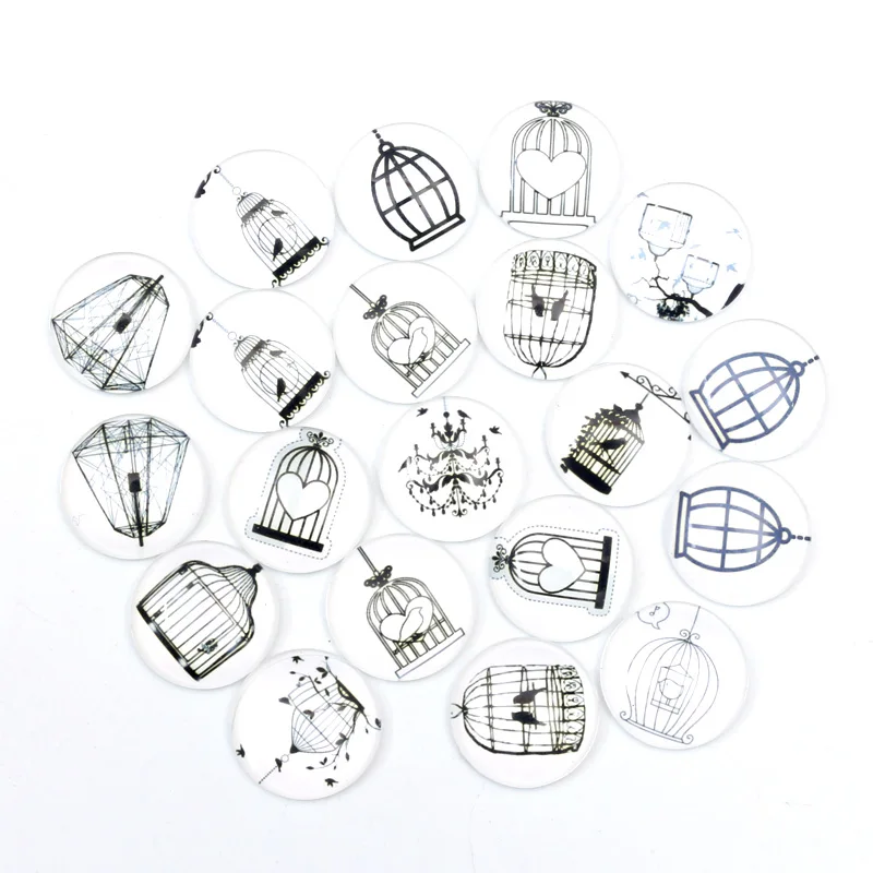 50 шт Смешанные 10-25 мм круглые стеклянные украшения объемные с плоским дном для скрапбукинга Подвески для изготовления ювелирных изделий