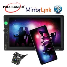 7010B 2 DIN Auto radio 7 Pollici Bluetooth FM USB AUX IN supporto Telecamera per La Retromarcia MP3 MP5 Giocatore Dello Schermo di Tocco specchio Link HD