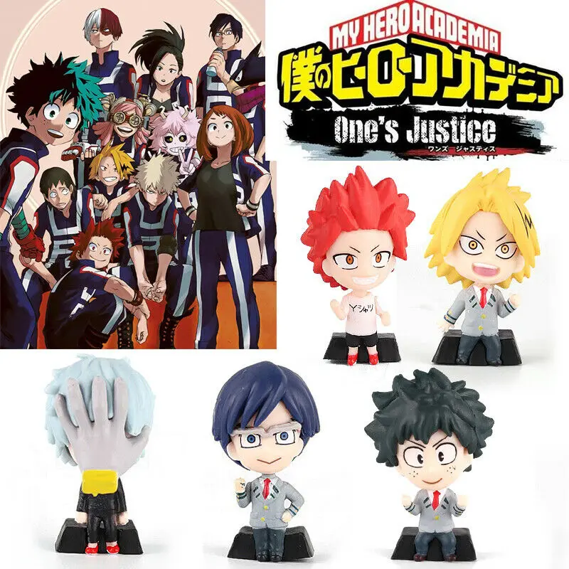 

5pcs/set My Hero Academia Deformed Mini PVC Figure Series Part3 Keychain Japanese Anime My Hero Academia Action Toy Figures