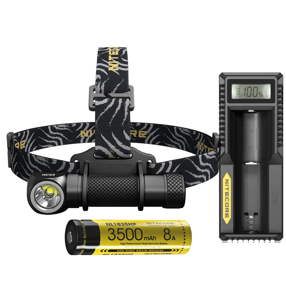 

NITECORE HC33 Portable Headlamp CREE XHP35 HD max 1800 lumen beam throw 187 meter headlight 8 working modes outdoor head light