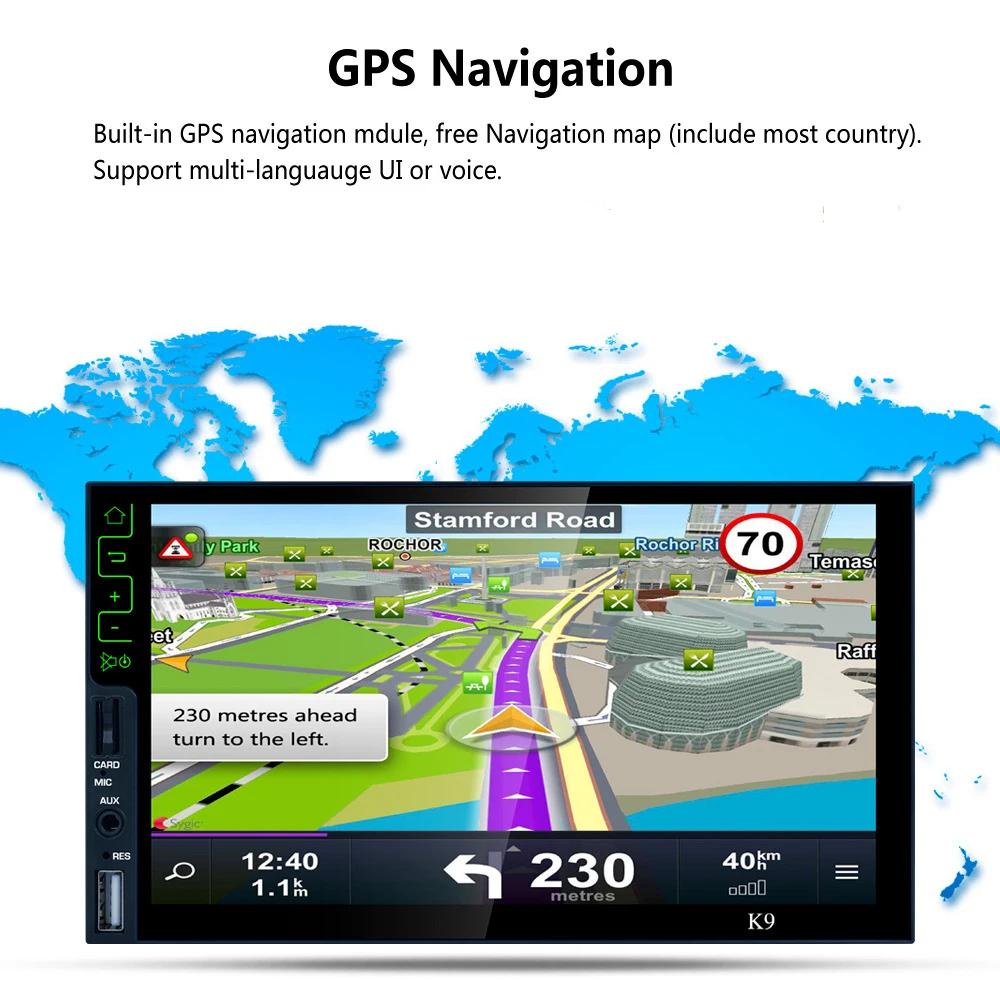 Cheap 7" Capacitive Touch Screen Android 6.0 Car Multimedia Player Bluetooth Car DVD Player Wifi GPS Navigation with AM/FM Radio Tuner 4