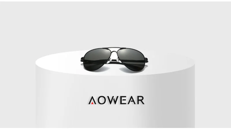 AOWEAR, поляризационные солнцезащитные очки, мужские, для вождения, зеркальные, солнцезащитные очки, мужские, фирменный дизайн, классические, очки пилота, Oculos Gafas De Sol