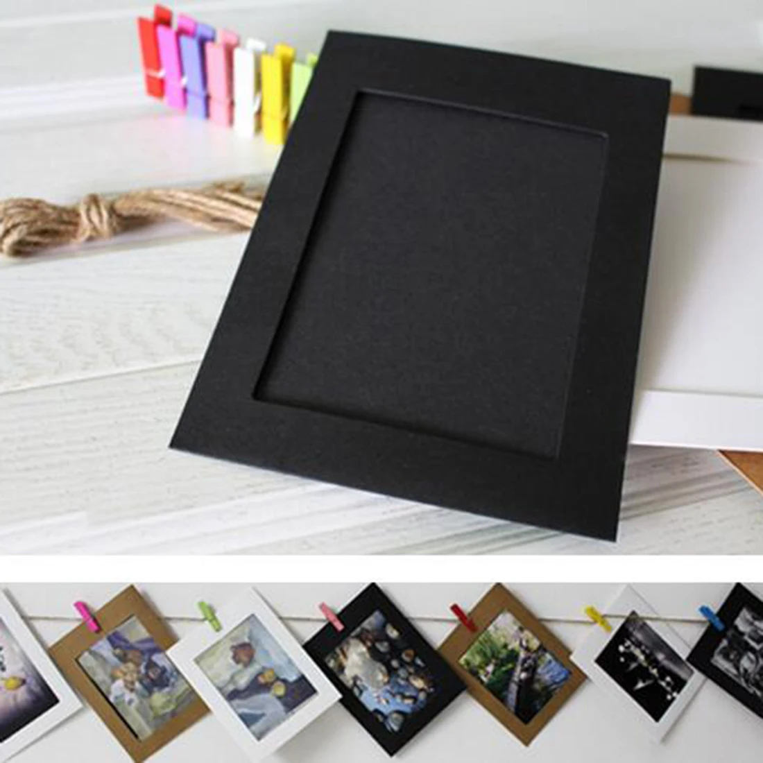 High Quality 10Pcs 6Inch Beautiful Paper Photo Frames Vintage Frame