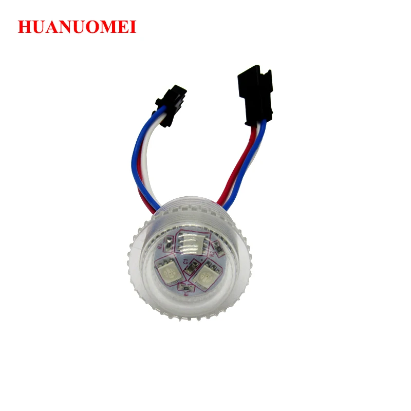 (50pcs/lot) 26mm 3LEDs UCS1903 LED Pixel Module Light,3pcs 5050 SMD RGB LED digital rgb module,Waterproof IP67,Transparent cover