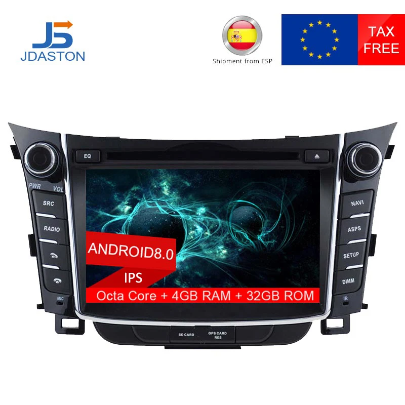 

JDASTON 2 DIN Octa Core 4G+32G Android 8.0 Car DVD Player For HYUNDAI i30 2011 2012 2013 Multimedia GPS Navigation Radio Audio