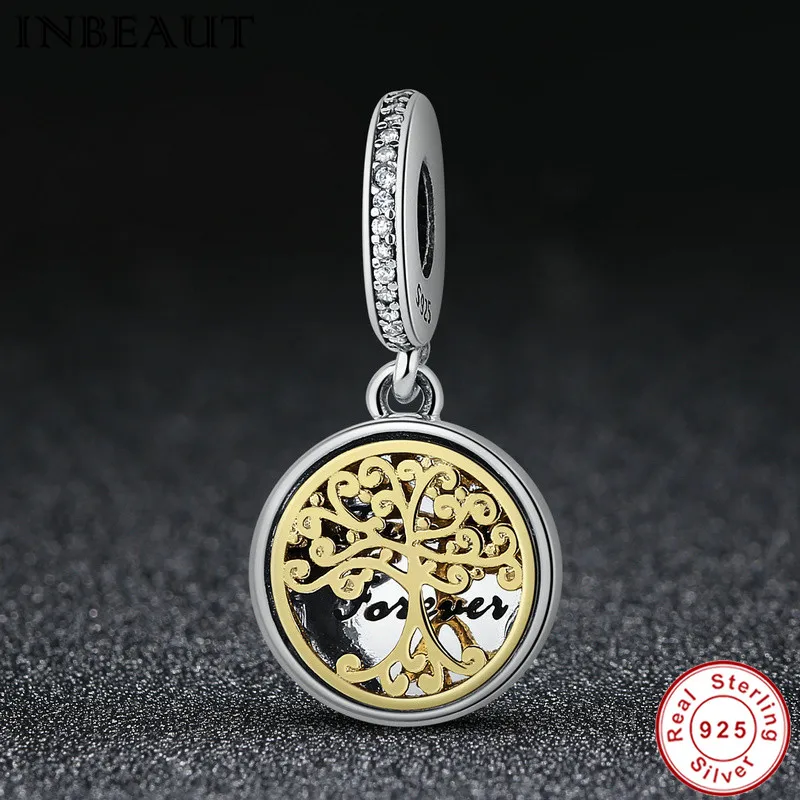 

Family Tree Charm fit Pandora Bracelet 925 Sterling Silver Vintage Forever Alphabet Beads for Bangles Chain DIY Silver Jewelry
