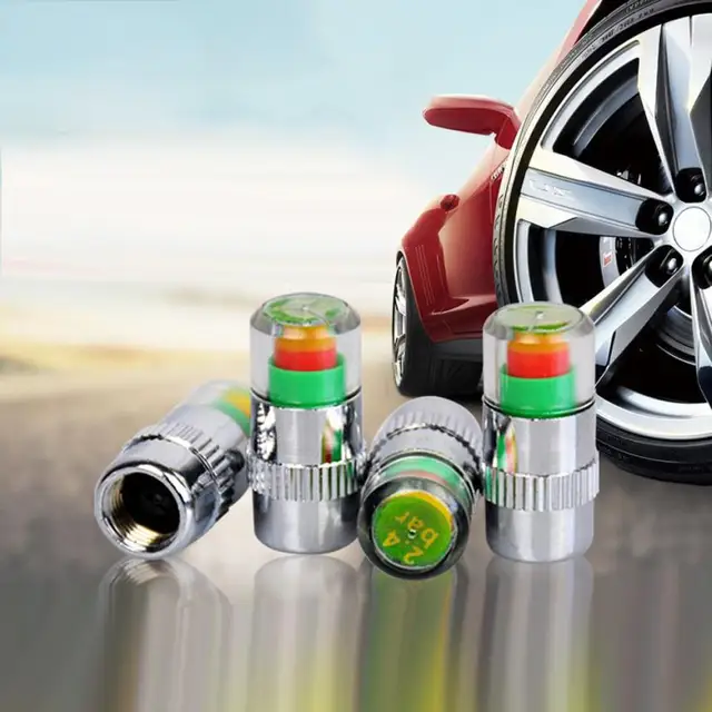 Car Tire pressure cap 4PCS 2.0Bar 30PSI Car Tire Pressure Monitor Valve