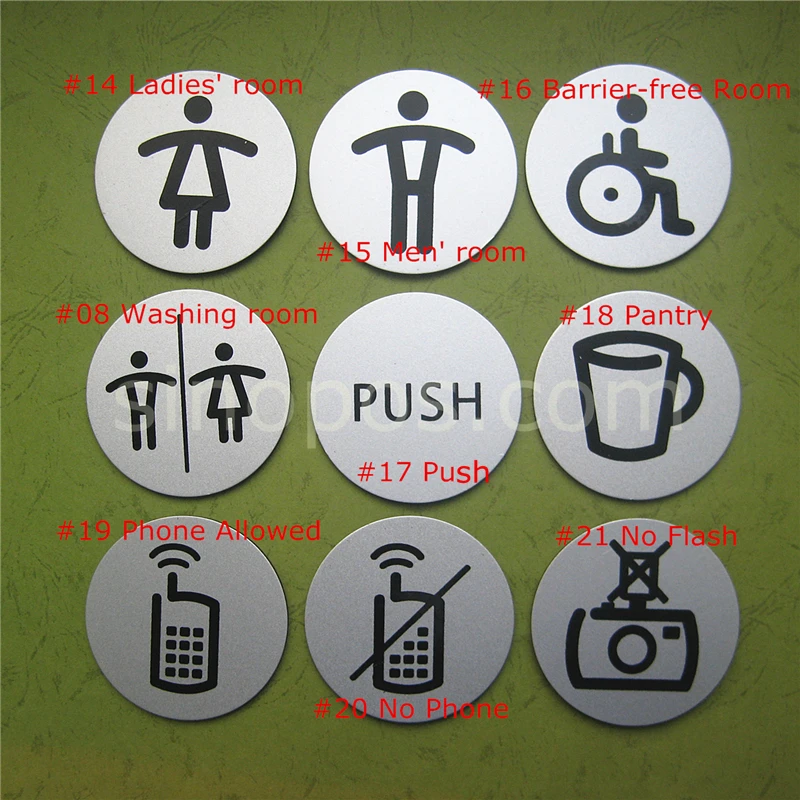 Алюминиевая толкательная доска 83 мм клейкая круглая вывеска наклейка на дверь