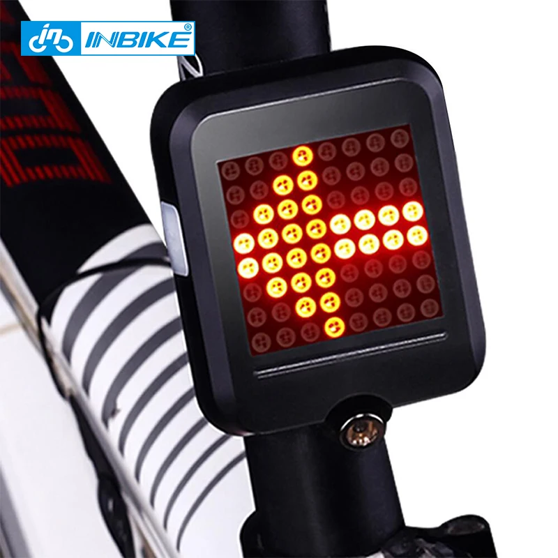  INBIKE Bicycle Light Automatic Dirction Indicator Taillight bisiklet aksesuar USB Charging Mountain