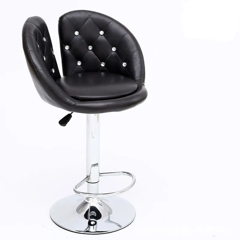 Ergonomic Lifting Swivel Bar Chair Rotating Adjustable Height Cafe Pub Bar Stool Chair Stainless Steel Stent cadeira 5 Colors