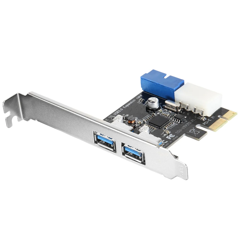 Новый адаптер с 2 портами 5 Гбит/с PCI E на USB 3 0 для Win XP / 7/8/10 AC328 QJY99|pci-e to usb|pci-e usb 3.0usb pci-e