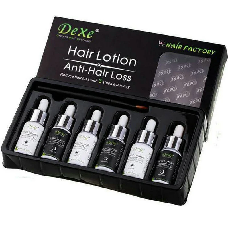 

6pcs/set Dexe Hair Lotion Anti-hair Loss Day&Night Use Hair Growth Essence Keratin Hair Care Regrowth Treatment Serum Pilatory