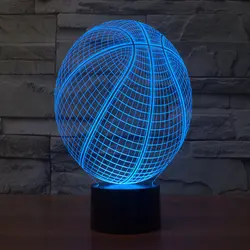 Баскетбольная Светодиодная настольная лампа 3D ночник