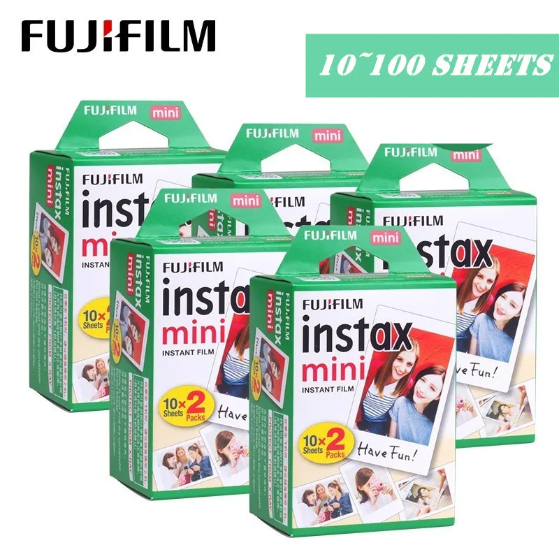 Белая пленка для FUJI Instax Mini 9 пленка 10 20 30 40 50 60 100 листов 3 дюймов для мини-9 Polaroid камеры FUJI Instant фото Камера мини 9 камеры одноступенного процесса...