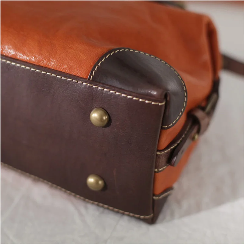 AETOO Small color spring and summer new leather woman bag, retro port wind portable shoulder crossbody bag