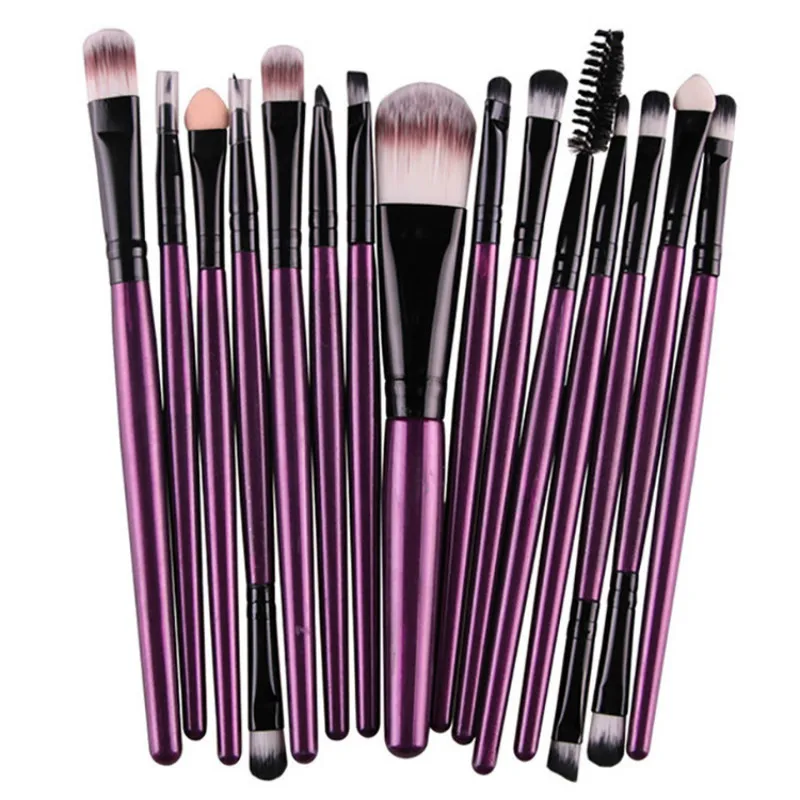 

15pcs Makeup Brush Cleaner Eye Shadow Foundation Powder Eyeliner Eyelash Make Up Brushes Set For Women Cosmetic Beauty Tool Gift