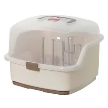 Пищевой пластиковый молочный ящик для бутылок, сушилка для бутылок С Пылезащитным покрытием для хранения столовой посуды