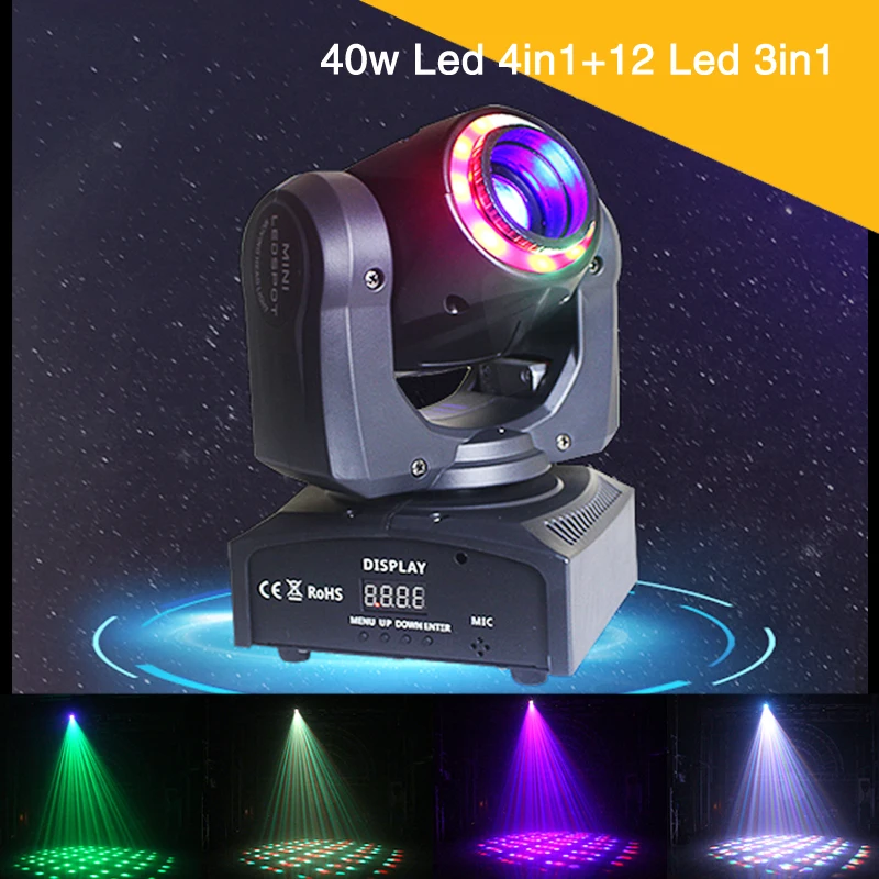 40 Вт Led Луч движущийся головной свет смешанные RGB полосы эффект DJ освещение|Эффект