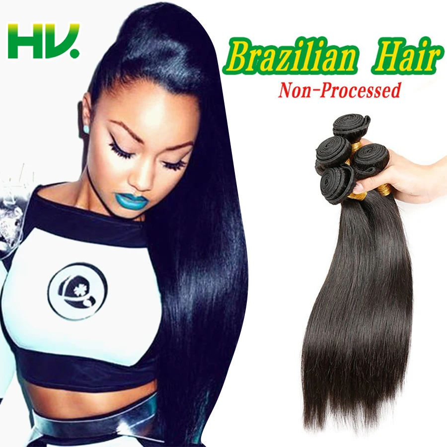 Brazilian Virgin Hair Straight 3 Bundle Deal Human Hair Extension