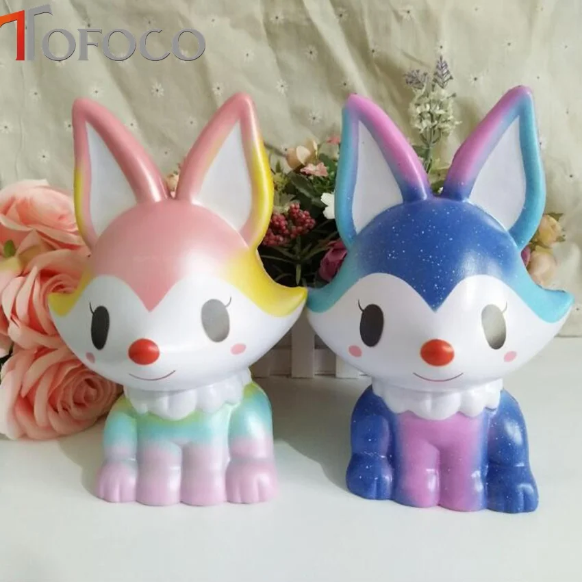 TOFOCO Новый Kawaii лиса мягкими Jumbo замедлить рост игрушечные лошадки антистресс украсить торт Squishies еда Squeeze Ароматические гаджет