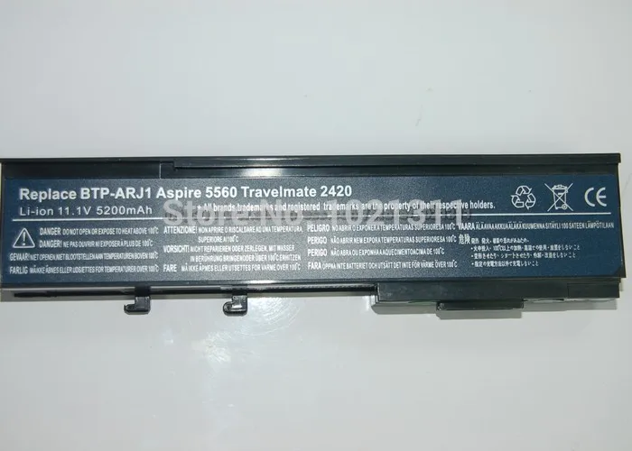 Аккумулятор на 4400 мА · ч для ACER TravelMate 2420 2420A 2440 2470 3010 3240 3250 3280 3300 6231 6252 6291 6292 6492 6493 6553