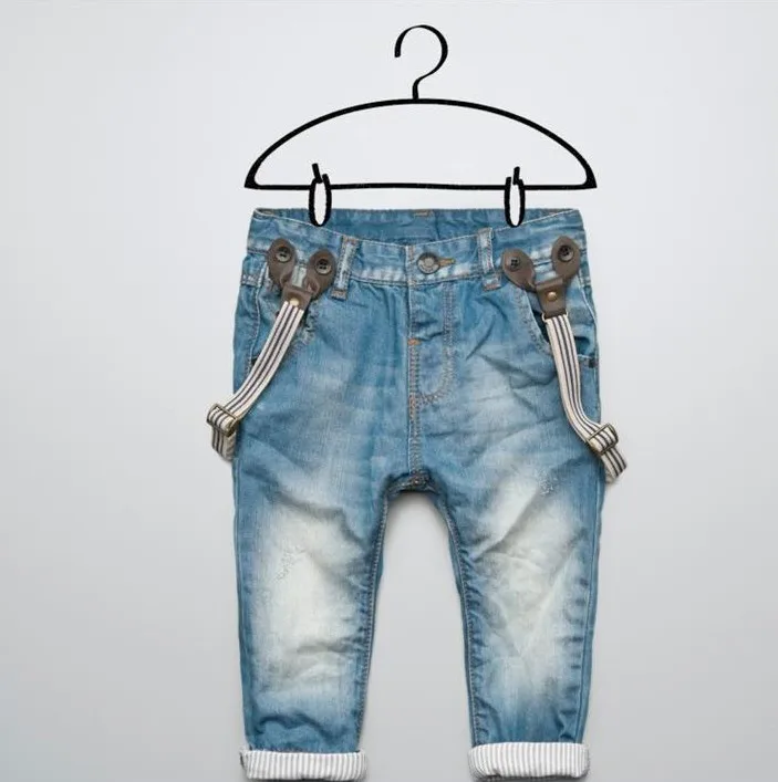 New Fashion Children Boy Bib Girl Jeans Baby Boys Child Jeans Detachable Strap Trousers Casual Pants Flanging Overalls Jeans Hangtag Jeans Pants For Menjean Style Aliexpress