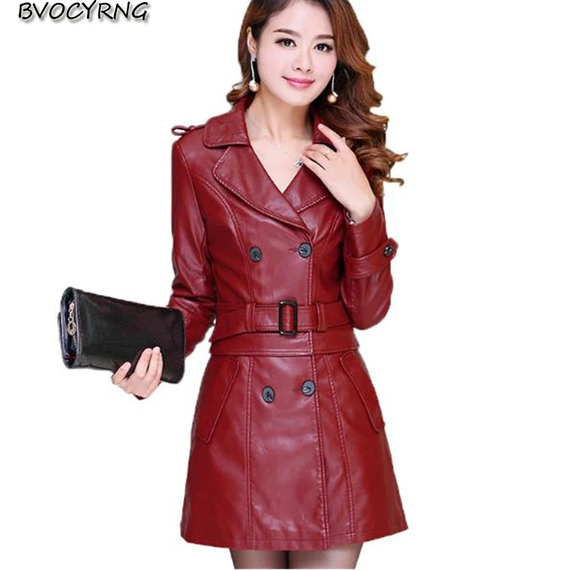 New High end PU Leather Jacket Women Plus Size 5XL Autumn