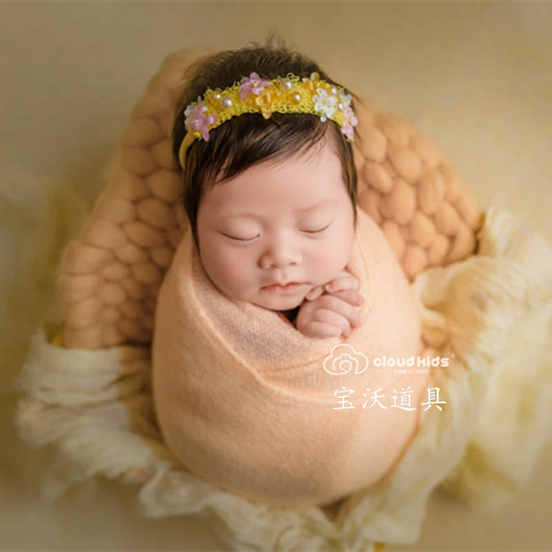

Newborn Wool blanket fabric wool chunky layer lauering blanket basket filling Newborn photography props