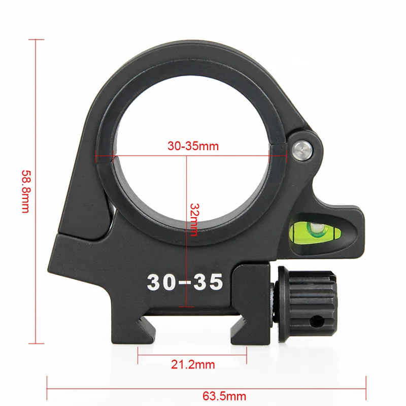 Rifle de Caça Montar com Nível de Bolha 30 para 35mm Canis Latrans Escopo Montar Gz24-0193 7 Acessórios e suporte de extensão