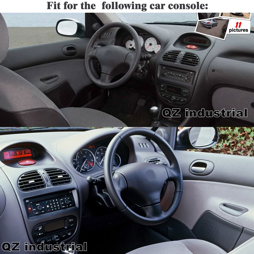 Perfect QZ industrial HD 9" Android 8.1 T3 Car DVD for Peugeot 206 2000-2009 With Canbus box 3G 4G WIFI GPS Radio BT Navigation RDS Map 5
